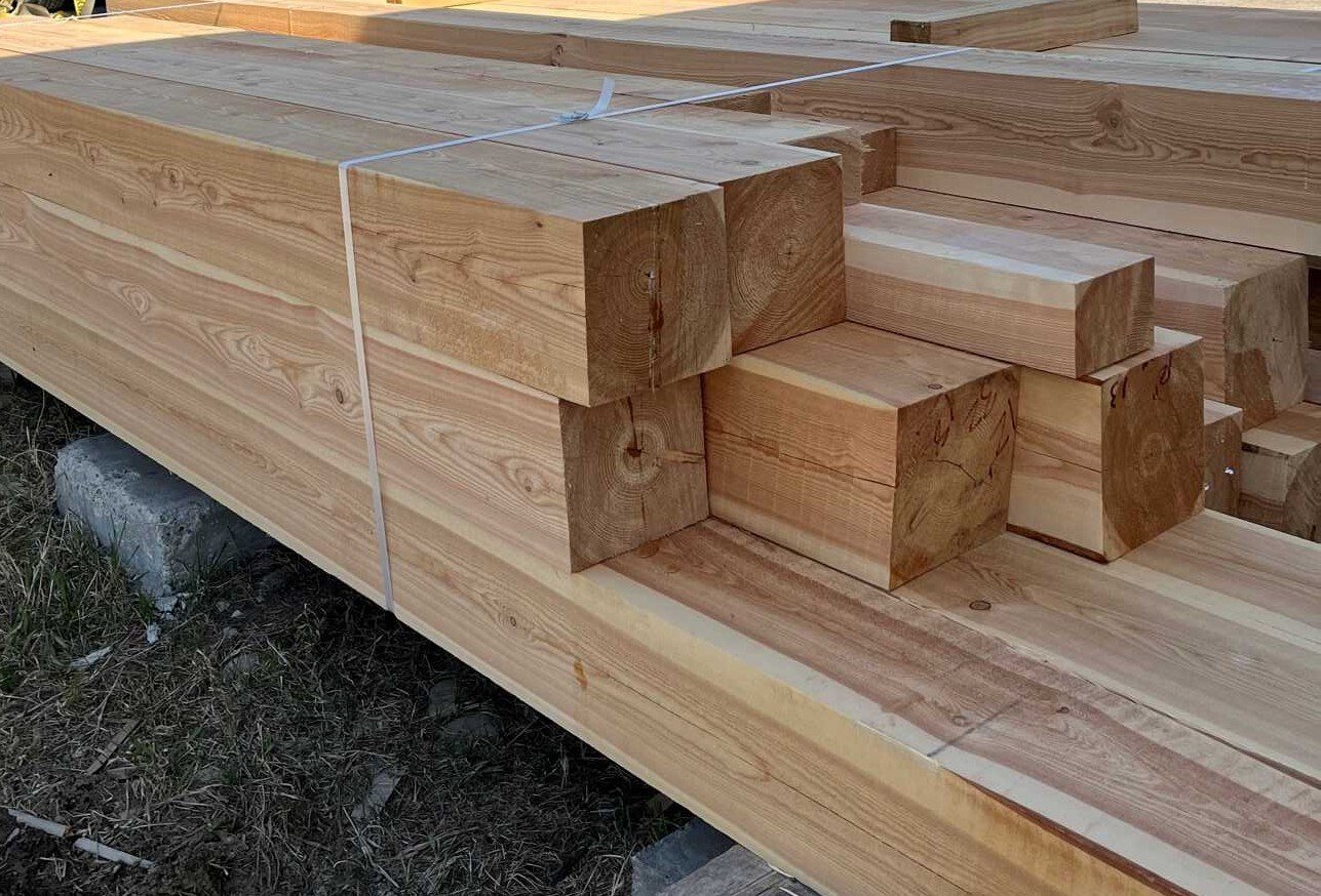 larch timbers with Truck-1